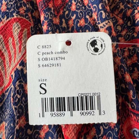 Free People dress Paisley Pattern small new - Picture 7 of 9